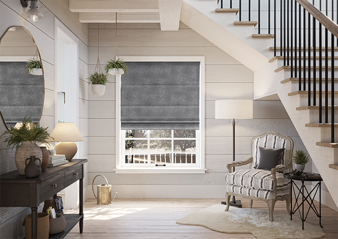 Florence Faux Suede, Dusky Purple - Roman Blind - Image 8